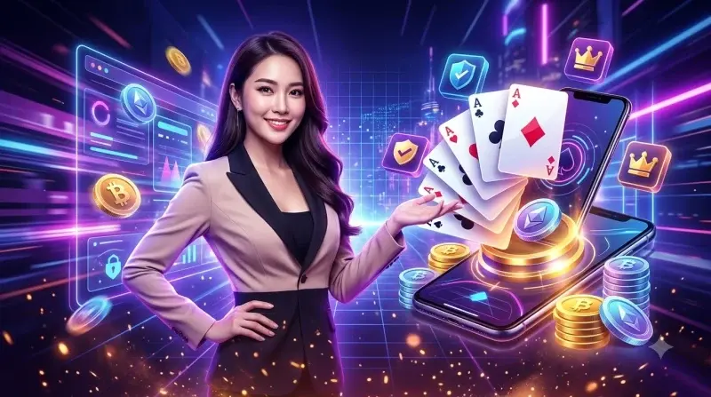 ban-tay-cam-dien-thoai-choi-phom-online-voi-tien-xu-va-but-tren-ban Bàn tay cầm điện thoại chơi phỏm online với tiền xu và bút trên bàn
