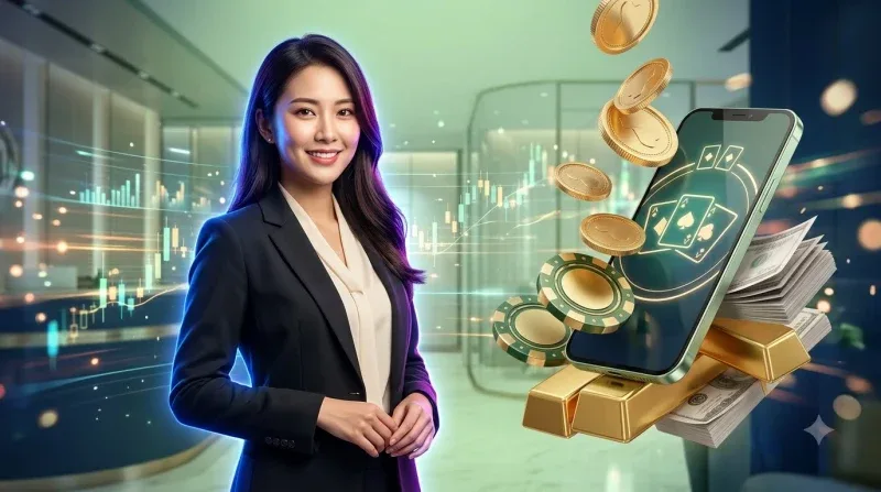 can-canh-bai-va-chip-tren-ban-baccarat-voi-mau-sac-sang-trong Cận cảnh bài và chip trên bàn baccarat với màu sắc sang trọng