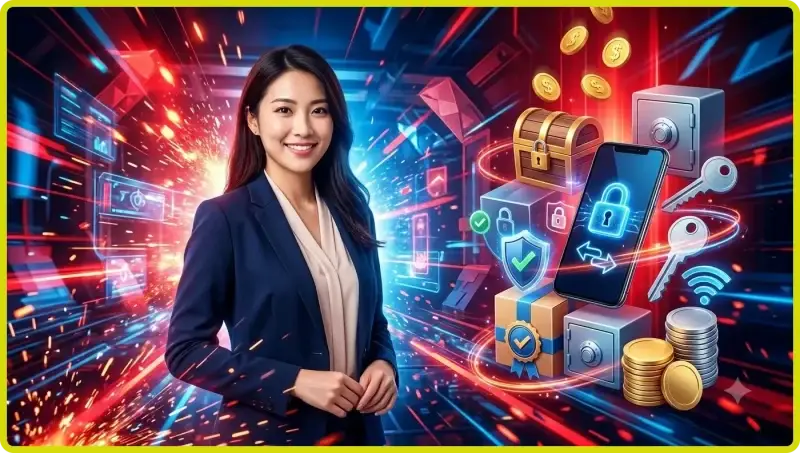 nguoi-dung-cam-dien-thoai-voi-bieu-tuong-khien-bao-mat-minh-hoa-cho-moi-lo-ngai-ve-an-toan-thong-tin Người dùng cầm điện thoại với biểu tượng khiên bảo mật, minh họa cho mối lo ngại về an toàn thông tin